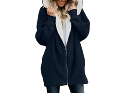 2026 abrigo com Capuz Fluffy para Mulher Jaqueta Forrada de Pelúcia Outerwear