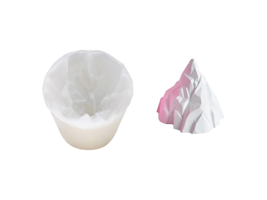 Forma De Silicone Flexível Em Formato De Montanha De Neve Para Bolos, Pudins, Chocolates, Mousses E Outros Doces. Resistente Ao Calor.