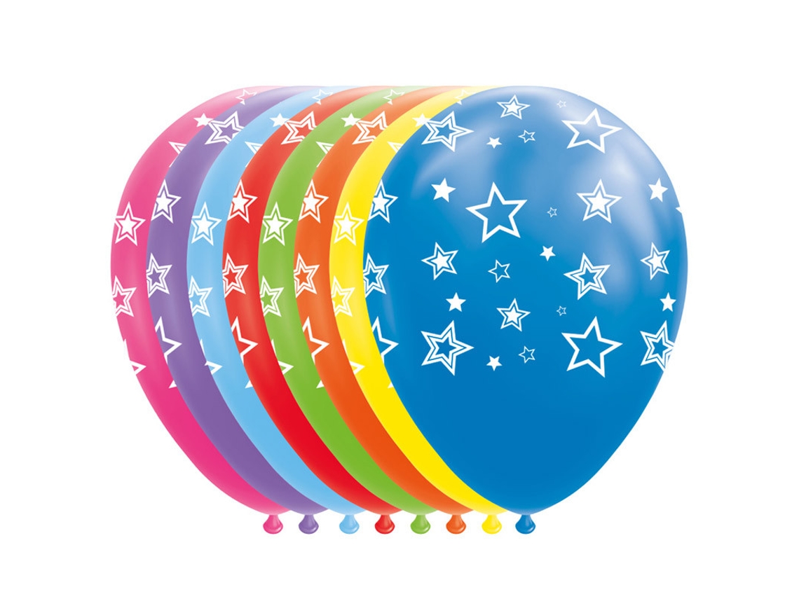 Balões WEFIESTA Estrela Multicor 30 Cm