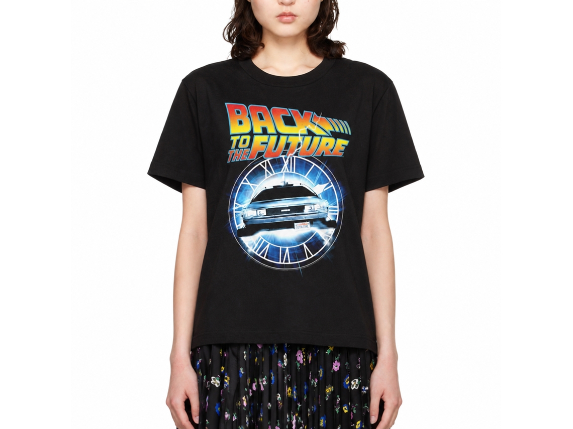 Rockinstone Back To The Future Movie Out Of Time Black Adult T-shirt Size:m