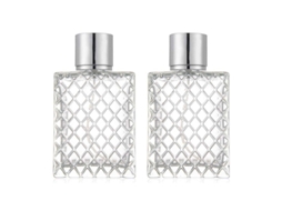 Frascos de Perfume LINJOU de Vidro com Atomizador, 100ml, 2 unidades