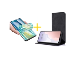 Pack 1 x Película de Hidrogel + Capa SKYHE Samsung Galaxy A16 5G PRM Flip Cover Preto