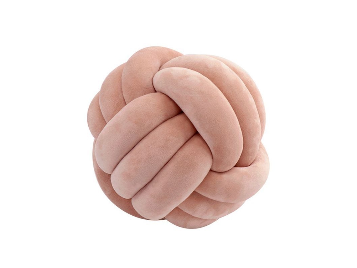 2026 almohada Redonda Nudo Suave Decorativa de Peluche, Tela Plush Rellena de Algodón Pp, 7.9x7.9in, Color Crema Rosado