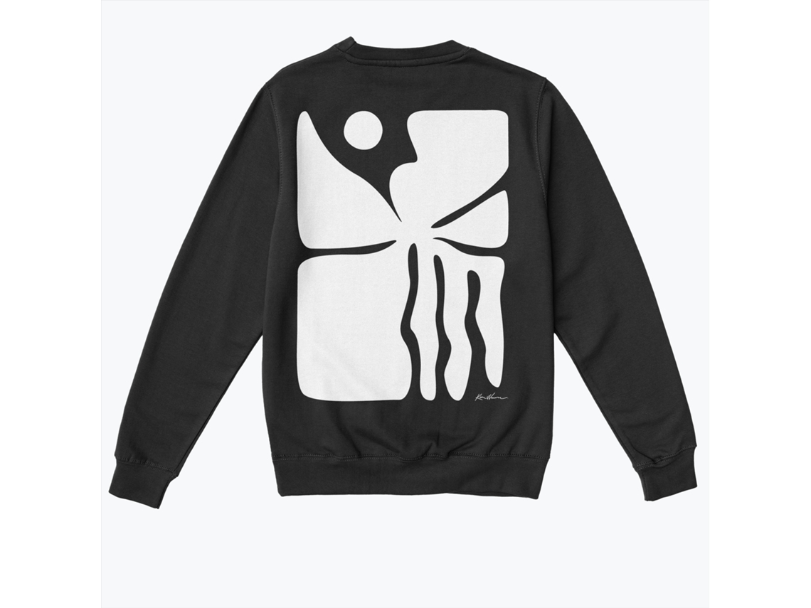 Unisex Skeleton Bloom Black Classic Sweatshirt-l