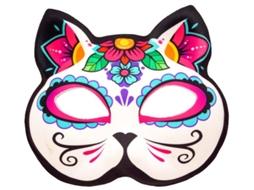 Mscara De Gato Catrina Para O Dia Dos Mortos Sem Queixo