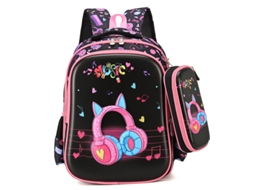 Conjunto De Mochila Escolar E Estojo Para Lápis, Composto Por Duas Peças, Para Alunos Do Ensino Fundamental – Mochila Infantil Rígida De 15 Polegada