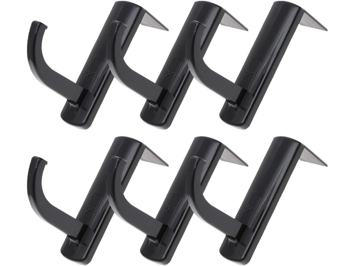Suporte Portátil E Prático Para 6 Fones De Ouvido, Feito De Plástico Preto, Ideal Para Quartos E Escritórios
