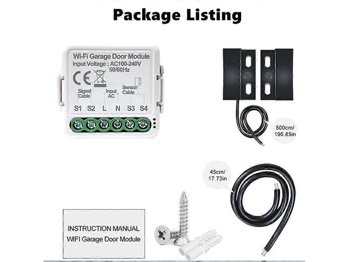 Lurelia Comando Remoto Por Voz Para Porta De Garagem Tuya Smart Wi-fi Funciona Com Alexa Google Home