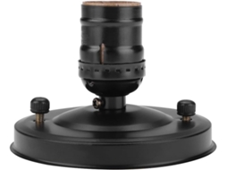 E26/e27 Screw Ceiling/wall Light Base Holder, Vintage Industrial Ceiling Lamp Base Igvtrade (preto)