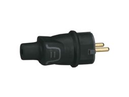 Plugue Tegui 2Pt Borracha Preta 050342 LEGRAND