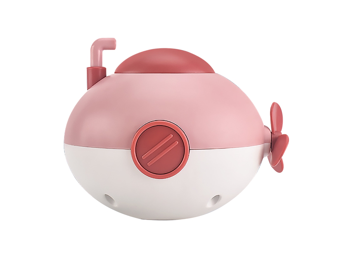 Primerox brinquedo Submarino de Caricação para Banho Bebê Interativo Plástico Vermelho 11x8.5cm