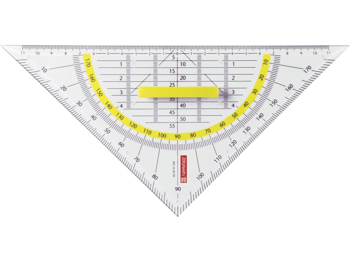 Triângulo Geométrico Com Cabo Transparente De 22 Cm Gokoco