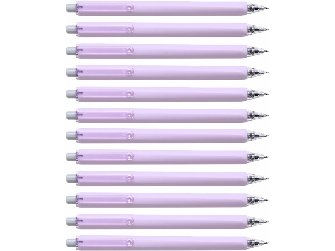 Conjunto De 12 Canetas Em Gel Retráteis, Esferográficas Ponta Macia,