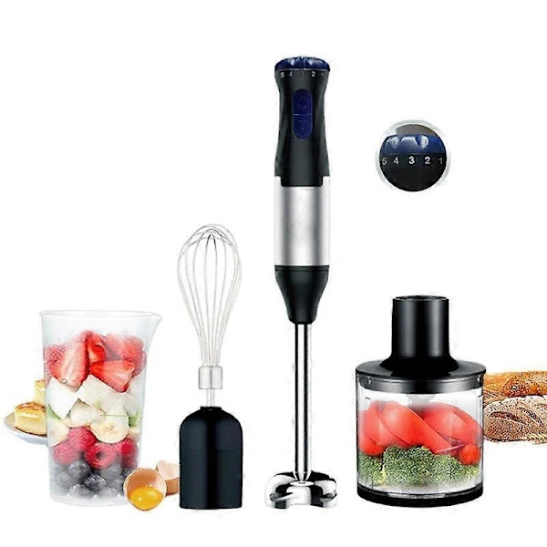 Liquidificador De Mão 4 Em 1 Com Processador E Batedeira Elétrica De Cozinha, 100% Novo