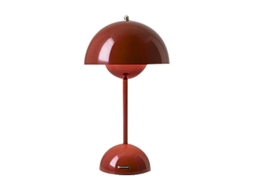 Lâmpada De Mesa Floral Recarregável Usb 3 Modos Iluminação Dimmable Decoração De Quarto Vermelha