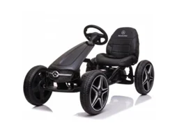 Go Kart De Pedales Para Crianças Mercedes - 3 A 7 Anos - Rodas Eva - Preto