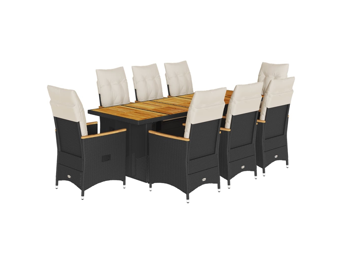 Bistro Set, Bistro Sets Vidaxl Preto Rattan / Vime (n/a)