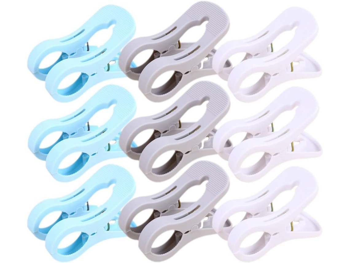 Iplusmile Conjunto De 9-prendedores Roupa Portáteis E Resistentes Ao Vento Em Pp, Leves E Duráveis Para Lenços Chapéus