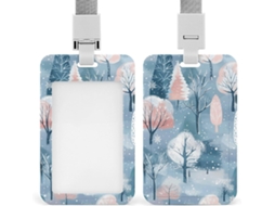 Clipe Crachá, Estilo Simples E Elegante, Suporte Impresso Com Cordão, Porta Crachá, Porta Cartão De Identificação