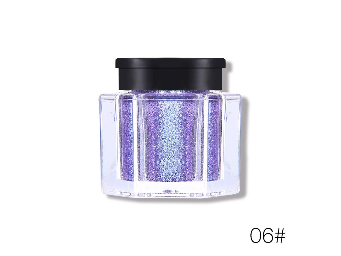 Pó De Sombras De Olhos Glitter Monocromático Duradouro 8 Cores Sunflare