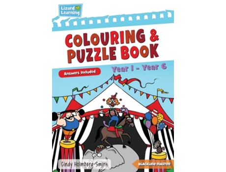Livro Lizard Learning Colouring And Puzzle Book Year 1 - Year 6 De Cindy Holmberg-smith (inglês)