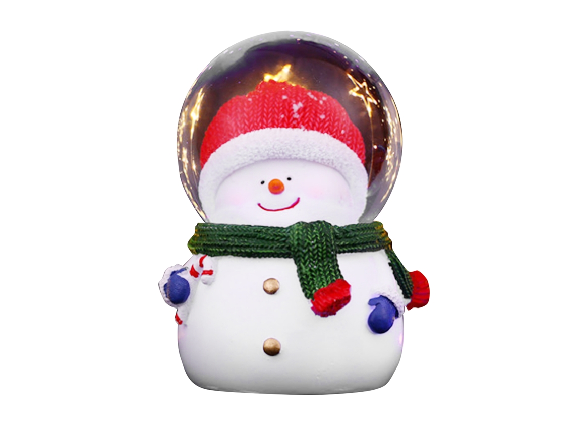 Bola de Natal de Neve com Luz Mudança de Cor Grande Boneco