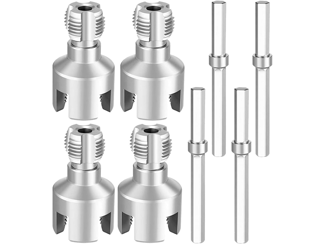 Conjunto De 4 Ferramentas Rosqueamento Plástico Para Tubos 1 2e 3 Polegadas, Ferramenta De Rosqueamento Manual E