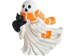 Estátua de Fantasma para Decoração ou Escultura de Casa Fofa Festa Halloween Gato Decorativo em Resina Cabeceira de Mesa Prateleira VAYOTOY