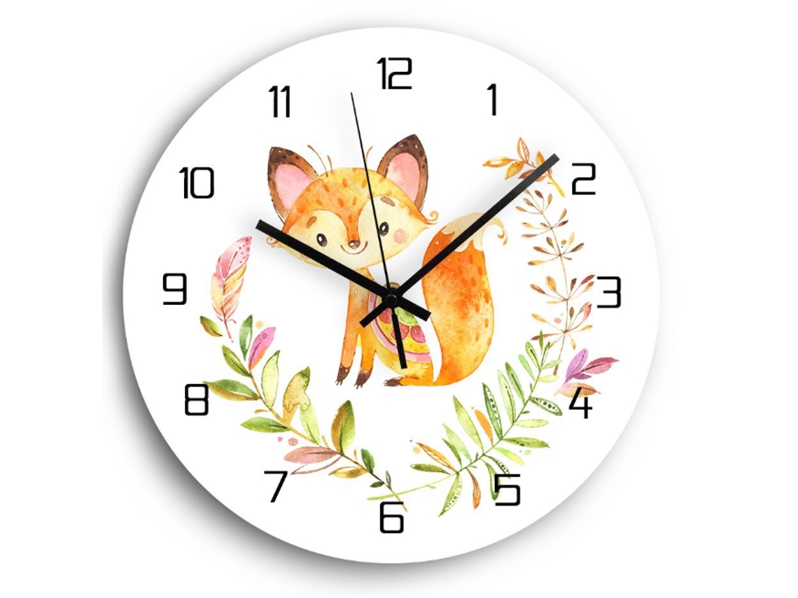 Relógio De Parede Silencioso Com Tema Animal Em Acrílico, Estilo Desenho Animado, Com Pêndulo, Para Escritório Ou Ambientes Com Animais De Estimação