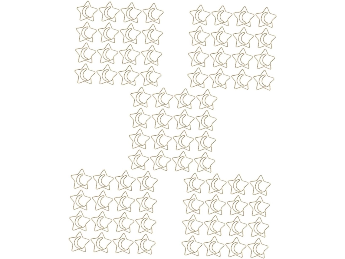 Tehaux Conjunto de 5 Clips de Papel com Estrelas e Design Criativo, Clips de Mesa, Materiais Escolares, Clips de Papel
