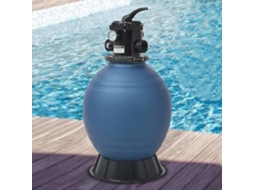 Vidaxl Filtro De Areia P/ Piscina Válvula De 6 Posições Azul 460 Mm