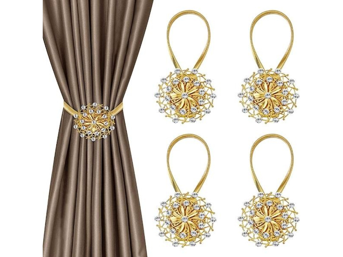 Suportes Magnéticos Para Cortinas Dourado