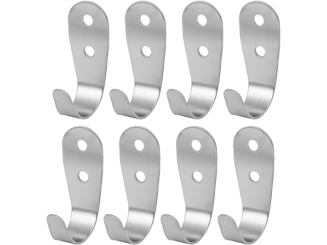Cabide Individual para Roupas de Quarto e Banheiro, com Gancho de 1mm, Pacote com 8 CHABERLU