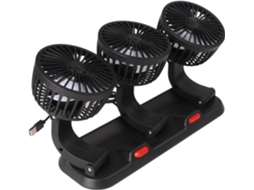 Ventilador Veicular Usb 5v Com Três Cabeças Para Trailers, Suvs, Caminhões, Barcos E Vans, Com Cabeças Giratórias De