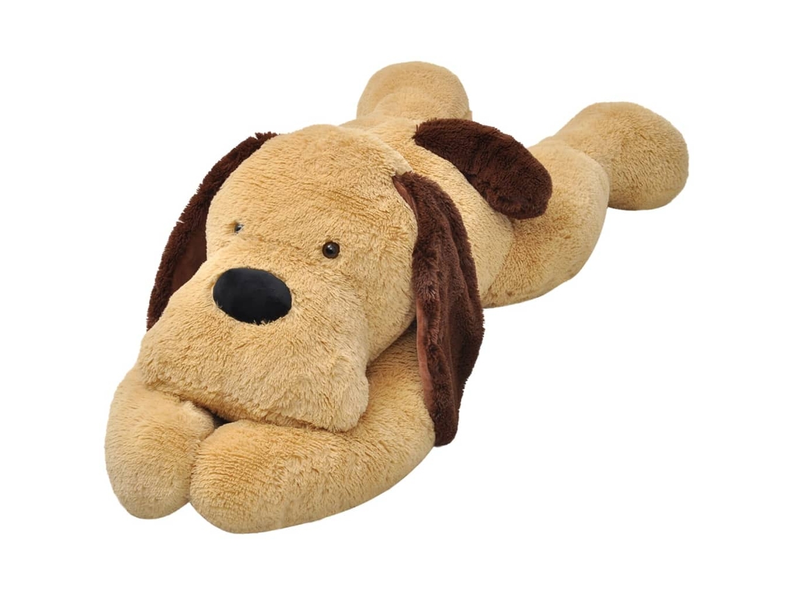 Vidaxl Cão De Peluche 80 Cm Castanho