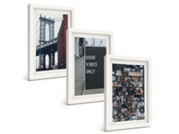 Composição De Quadros Ponte Cidade Inscrições Vista De Pássaro Espelharte (3 Peças 20x30 Cm)