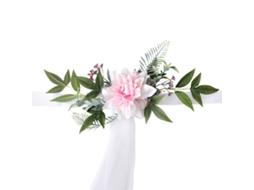 Cadeira Decorativa Com Flores Artificiais Rosa Da Laxiscreed Para Cerimônias E Festas