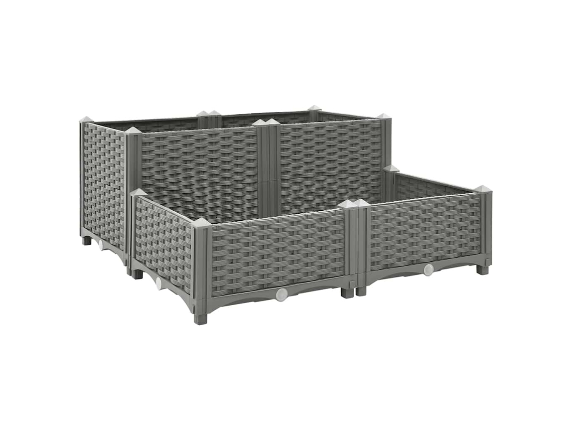 Vidaxl Canteiro Elevado 80x80x38 Cm Polipropileno