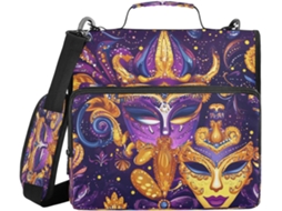 Bolsa para dinheiro de carnaval de 1,5 polegadas com zíper e alça de ombro, para macarrão com vários bolsos com zíper para escola.