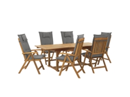 Conjunto relax BELIANI Java de Madeira de acácia Castanho claro 220x90x74
