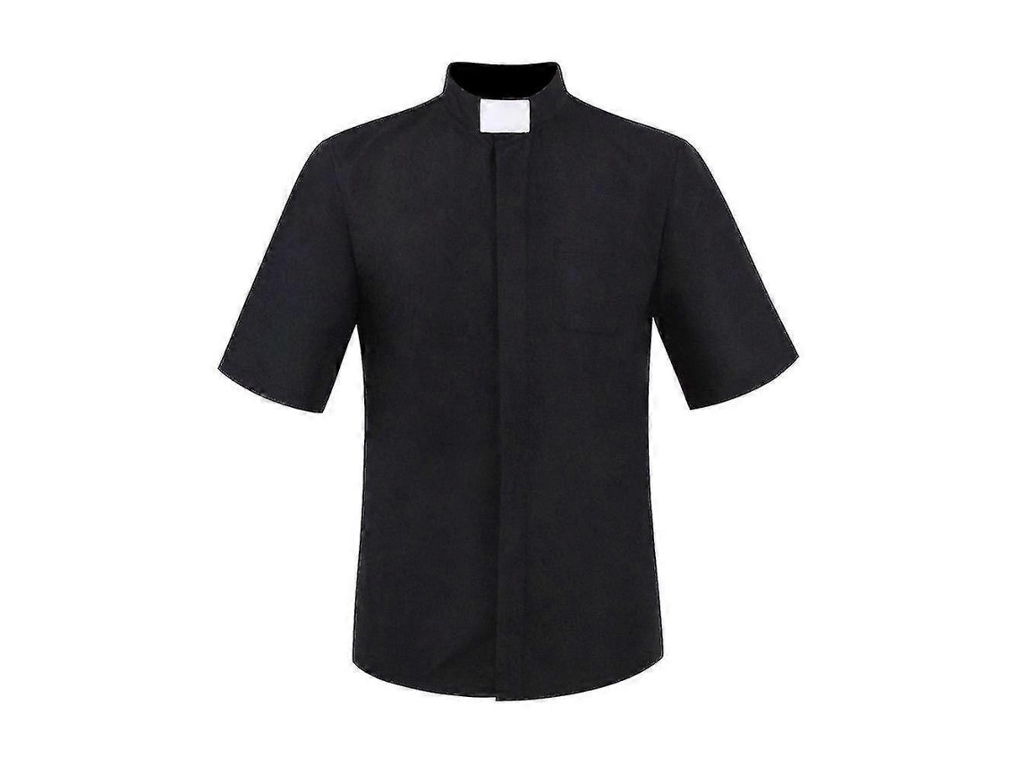Camisas Masculinas De Padre, Traje De Clero, Bispo, Ministro, Pregador, Reverendo, Blusas Romanas, Tamanhos P 5xl D Slowmoose