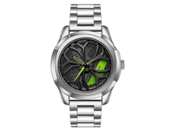Relógio De Pulso Casual Sanda P1065 Da Série Wheel Com Pulseira De Aço E Mecanismo De Quartzo Para Homens.