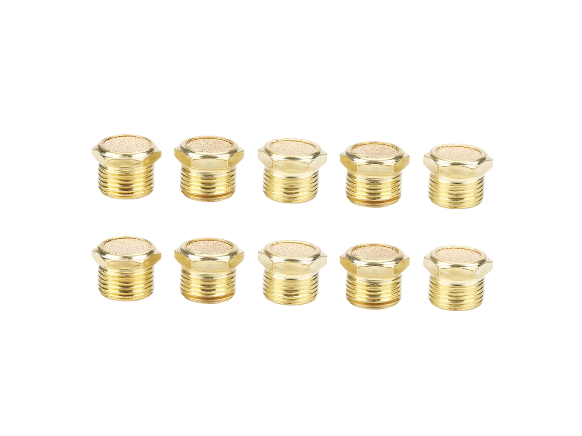 Silenciador De Exaustão Pneumático De Latão Com Rosca Macho Filtro Redutor De Ruído (m5, 10pcs)