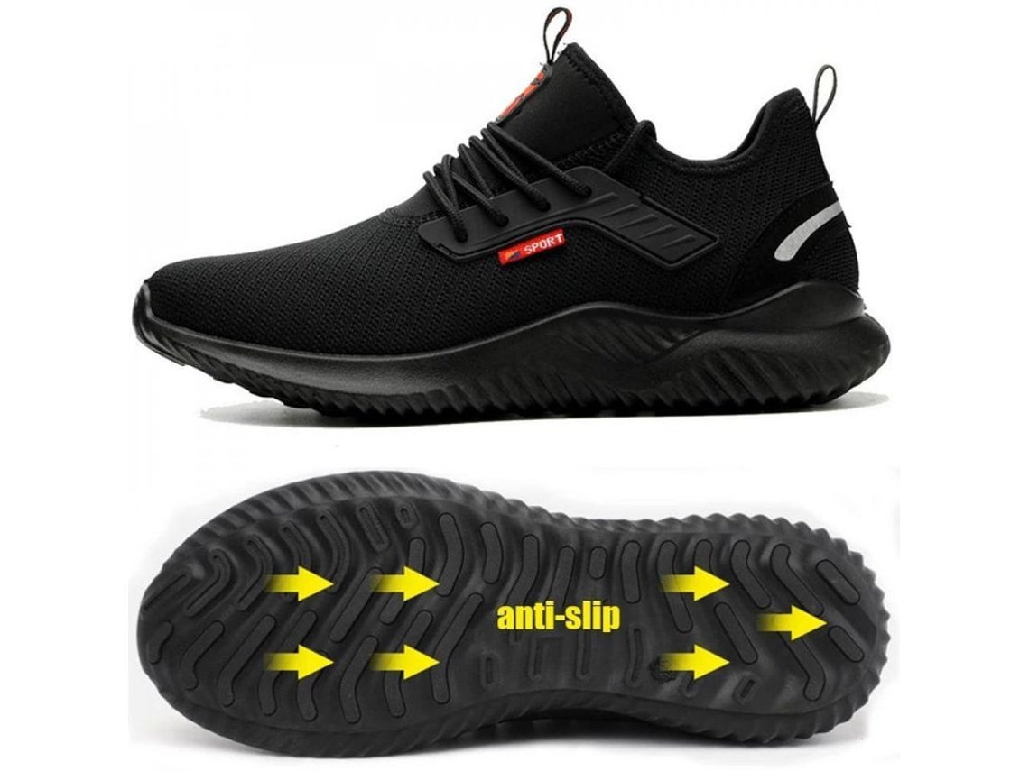 2026-zapatos De Seguridad Hombre Com Ponta De Aço Antichoque Leve Antipontura Zapato De Trabalho 44