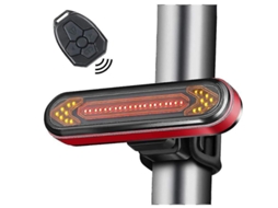 Conjunto Luz Bicicleta Traseira Controle Remoto Sinal Direção Vermelho Yizhood