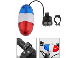 Campainha De Bicicleta Impermeável Com 6 Luzes Led, Em Plástico Abs, 120db