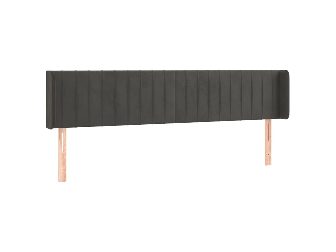 Headboard, Headboards Vidaxl Cinzeto Veludo (183 X 16 X 78/88 Cm)