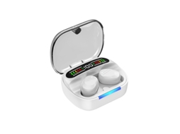 Fones de Ouvido Sem Fio Bluetooth Microfone Estéreo Integrado com Estojo de Carregamento Compatível com Apple e Android JIAPEI (branco)