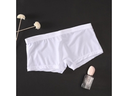 Boxer Masculino Casual de Nylon Fashion Cores Preto/branco/cor Natural Tamanhos M/l/xl/xxl Branco
