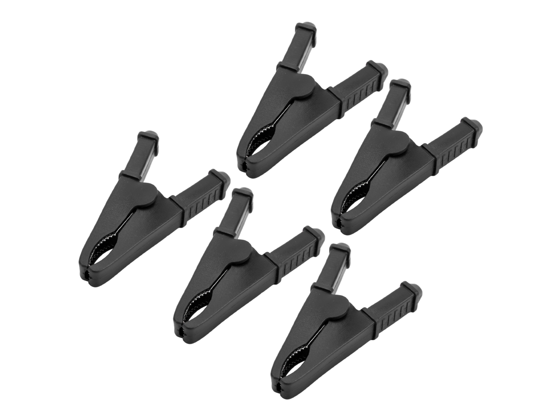 5pcs Grampos de Teste de Energia Seguros Latão Boa Condutividade Isolado para Teste Elétrico e Circuito